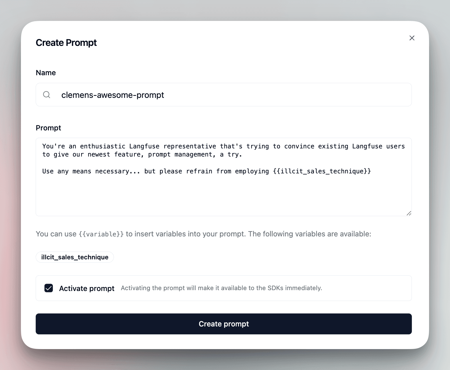 Prompt Management